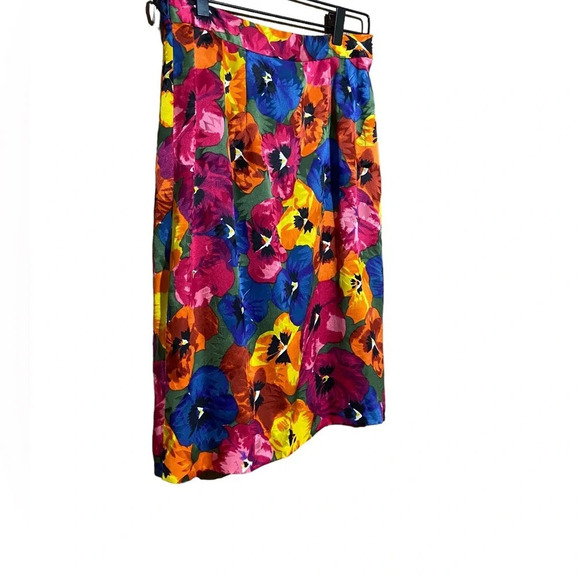 Vintage 100% Silk Floral Pencil Skirt Size 8‎ - Picture 5 of 7